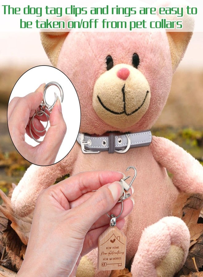 Sibba 20Pcs Dog Tag Clips Quick Clips Rings Tag Holder for Collar Id Tags Charms Pet Dog Cat, Attachment Clip for Pets, Silver - Image 5